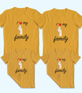 I Love My Family Unisex Half Sleeve T-Shirts (Pack of 4)